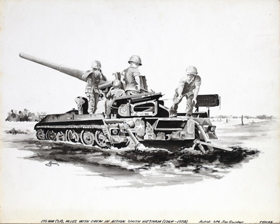 175mm(sp) M107 With Crew In Action