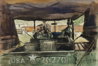 Soldiers Asleep In A Jeep