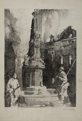 Monument With Soldiers