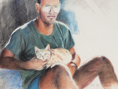 Soldier With His Cat