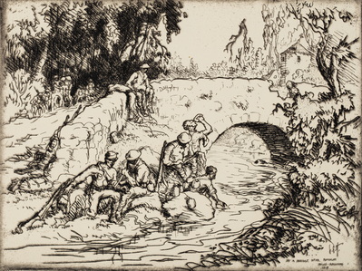 After The Attack, At A Bridge Near Romagne