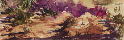 Watercolor Sketch of Vegetation