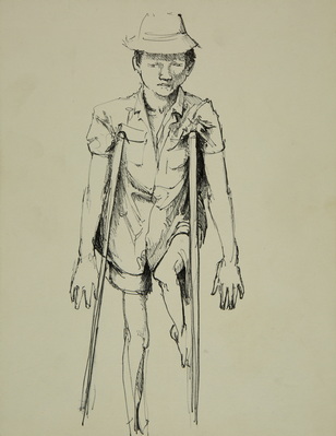 Sketch of Crippled Man