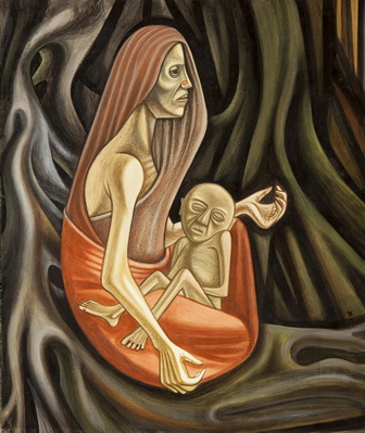 Mother And Child - Famine