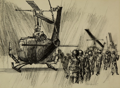 Vietnamese Soldiers Board Helicopters