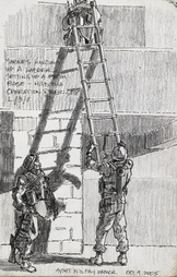 Marines handing up a ladder