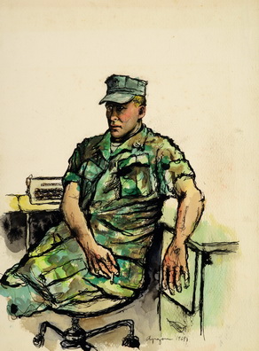 Princeton University Graduate, 1st Lt Crane Davis, in 1st MarDiv Public Affairs office, Danang, 1969 