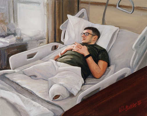 LCpl Zach Stinson at the VA Hospital in Richmond, VA, 2011