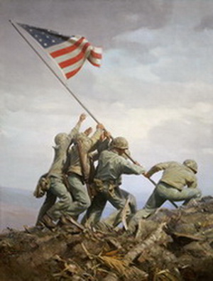 Flag Raising, Mt. Suribachi Iwo Jima