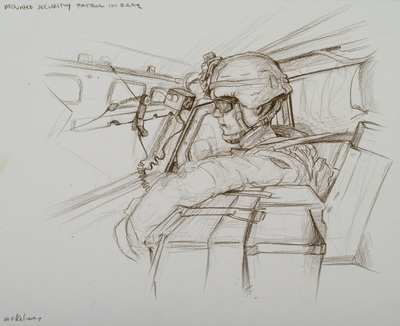 Sketch of an Iraq Soldier during MOUT in Iraq