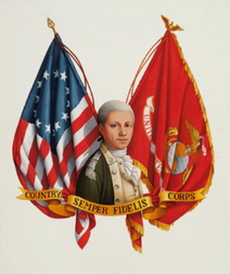 Commandant Nicholas with Crossed Flags