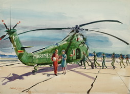 LCPL Mary C. Dickey at Helicopter