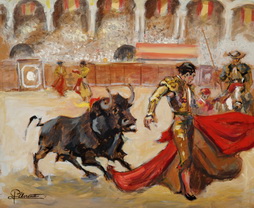 USN Personnel at Bull Fight, Spain