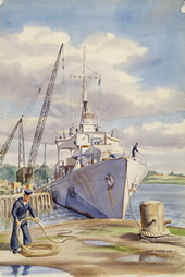 Destroyer In The British Yard