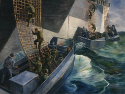 Troops Going Down Cargo Nets