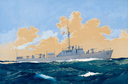 Cruiser on sea