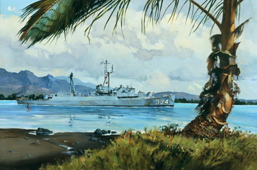 USS Forster, In The Narrows of Pearl Harbor