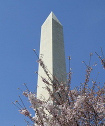 Washington Monument with Blue Sky...